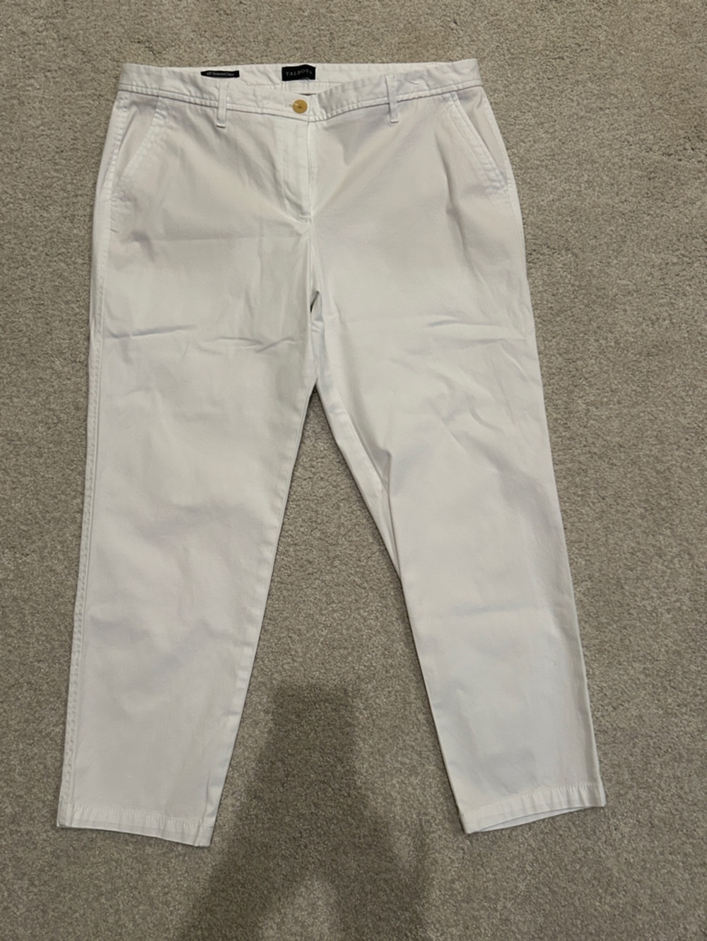 Talbots White Slim Leg Pants - Size 12P